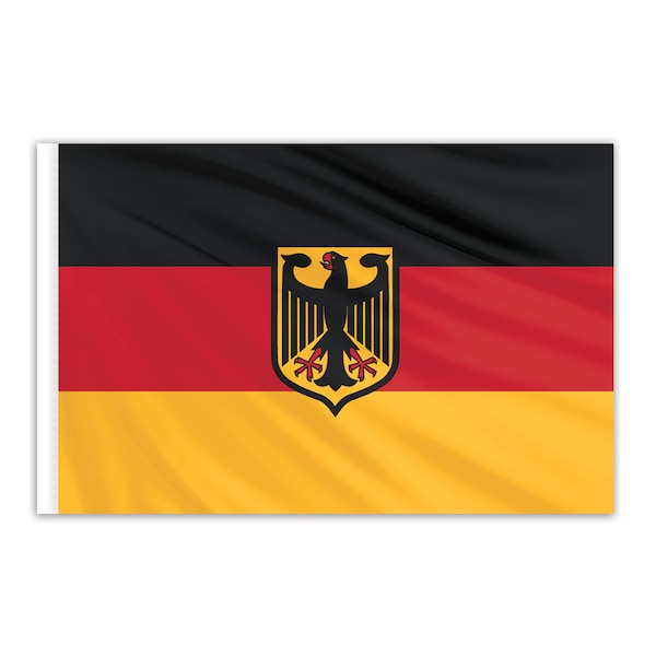 Global Flags Unlimited Germany Indoor Nylon Flag with Eagle 2'x3' 201884